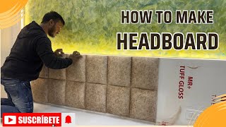 Bed’s Headboard Making Process  How to make Bed Headboard  DIY interiorjagat interior cushion [upl. by Narot334]