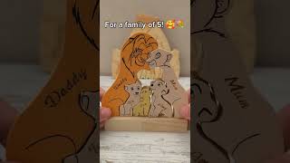 Hakuna Matata A lion family for you 🥰 wooden personalizedgifts wood woodart woodenartistry [upl. by Adnylg]