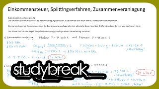 Einkommensteuer Splittingverfahren Zusammenveranlagung  Unternehmensbesteuerung [upl. by Noma605]