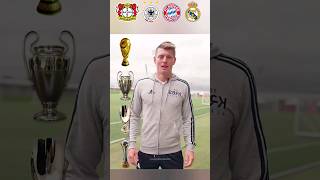 Toni Kroos Team Cups Bayern Leverkusen Germany Bayern Munich Real Madrid shorts tonikroos [upl. by Natika1]