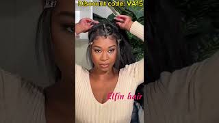 Glueless U Part Wig Protectively Install Beginners Friendly Wig From ElfinHair [upl. by Guillema732]