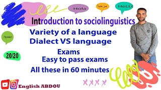 SOCIOLINGUISTICS S5 the whole course in 60 minutes [upl. by Ylram]