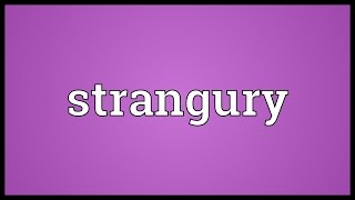 Strangury Meaning [upl. by Aloibaf109]