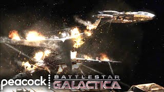 Battlestar Galactica  Pegasus and Galactica Destroy The Resurrection Ship [upl. by Brent]