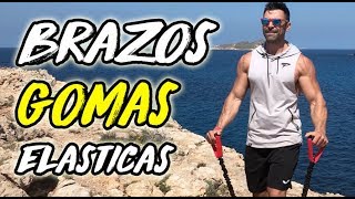 RUTINA BRAZOS GOMAS ELASTICAS  BICEPS  TRICEPS  HOMBROS en 10 MINUTOS [upl. by Claus684]