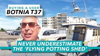 Never underestimate the flying potting shed  Botnia Targa 37 used boat  Motor Boat amp Yachting [upl. by Samale]