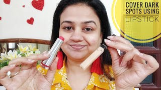 Chehre k daag dark spots dark circles ko makeup se chupaye  lipstick se dark circle kaise chupaye [upl. by Netram]