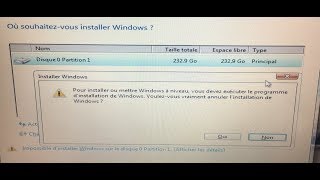 Windows ne peut pas être installé sur ce disque [upl. by Bobinette]