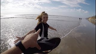 FATHER SURPRISES DAUGHTER AT THE BEACH [upl. by Glanville]