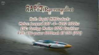 Racemaster MHZ  Rapid MMP   letik 1080p RC Offshore Powerboat [upl. by Ymmot]