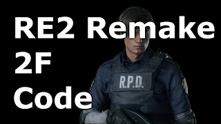 Resident Evil 2 remake 2019 2F Locker Room code [upl. by Nnairret543]