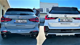 New BMW X3 2023 vs New BMW X1 2023  STARTUP Comparison by Supergimm [upl. by Aray]