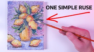 Simple Lemon Still Life Oil Painting Tutorial For Beginners  Relaxing Art Therapy [upl. by Crista]