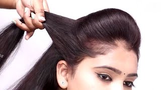 Different puff styles For Schoolcollegework girls  Beautiful hairstyles  Quick Easy hairstyle [upl. by Roosnam]