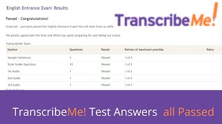 How To Pass TranscribeMe Exam in 2023  TranscribeMe Audio Test Answers 2023 [upl. by Marko]