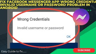 How To Fix Facebook Website Wrong Credentials Invalid username or password Error on Windows Chrome [upl. by Joe663]