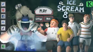 Ice Scream 8  Final Official Main Menu amp Gameplay • 2 parts of the series • Ice Scream 8 FanMade [upl. by Alilak246]