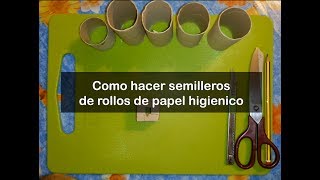 Como hacer semilleros de rollos de papel higiénico para el huerto casero [upl. by Avle156]