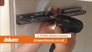 Blum Tandembox Antaro  deep replacement kitchen drawer box  2 of 3 Fit the drawer runners [upl. by Sluiter415]