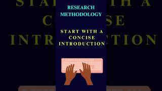 How to write a research methodology for research paper thesis and conference  RYGOTT  shorts [upl. by Iphagenia]