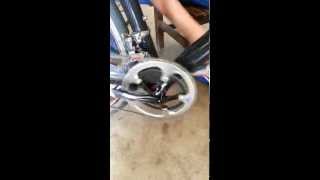 Smooth Performance of 1 Oval  1 Round Bike Crankset 一圓一橢自行車曲柄組的順暢表現 [upl. by Milton]