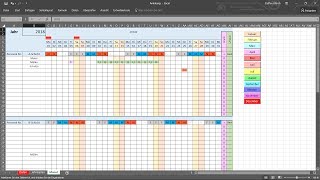 Excel Schichtplan erstellen Monatsübersicht aus Jahresplan [upl. by Tamqrah110]