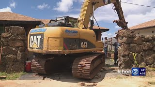 Demolition begins on eroding home near Sunset Beach [upl. by Ji478]