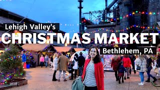 Christkindlmarkt Bethlehem PA  German Christmas Market in the USA 2021  Vlog [upl. by Kresic647]