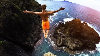 Cliff Jumping Hawaii 20  80 Foot Jump [upl. by Pell703]