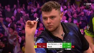 NINEDARTER  Josh Rock strikes perfection against Michael van Gerwen at the Grand Slam of Darts [upl. by Christoffer]