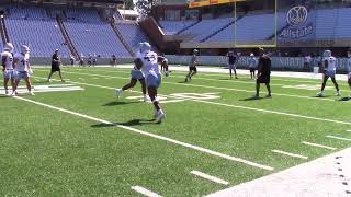 UNC Football Fall Camp Day 2 LB Tackle In Space Drill [upl. by Sorazal]