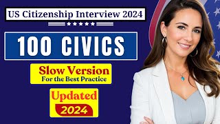 US Citizenship Interview 2024 US Citizenship Test US Naturalization Interview 100 Civics Question [upl. by Azila]