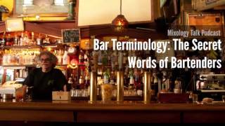 Bar Terminology The Secret Words of Bartenders  Mixology Talk Podcast Audio [upl. by Kcirdla]