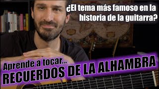 Recuerdos de la Alhambra  Aprende a tocarlo  Tutorial 12 ver pt II en el enlace en comentarios [upl. by Shishko649]