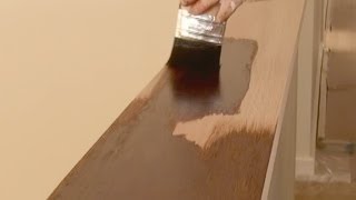 How To Stain Wood  How to apply wood stain and get an even finish using brush or rag technique [upl. by Ydnil]