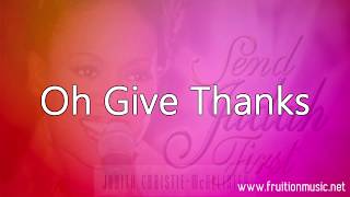 Oh Give Thanks Low Key Judith McAllister Instrumental with Lyrics [upl. by Macfarlane263]