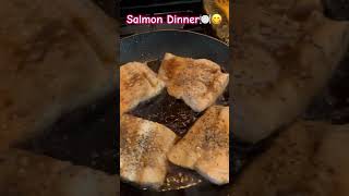 Teriyaki Salmon shortsviral carnivore salmon youtubeshorts satisfyingvideo grilling rice [upl. by Omolhs144]