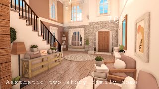 Roblox Bloxburg  Aesthetic Two Story Family Home 70k  House Build [upl. by Map942]