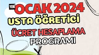 Ocak 2024 usta öğretici maaş hesaplama uygulaması Bu ay ne kadar maaş alacağım Örnek ücret hesabı [upl. by Alyek375]