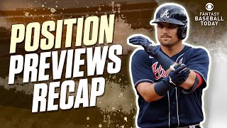 2023 Position Previews Recap amp Deep Sleepers to Target  Fantasy Baseball Advice [upl. by Ytomit168]