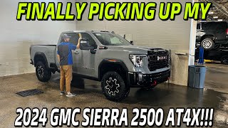 Taking Delivery Of My 2024 GMC Sierra 2500 HD AT4X [upl. by Einaffit]