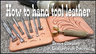 Leather tooling basics tutorial for beginners with Craftools and other select leathercraft tools [upl. by Llehsram]