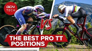 Which Pro Is Most Aero In A TimeTrial  Top Pro TT Positions [upl. by Hedva896]