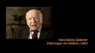 HansGeorg Gadamer  Erfahrungen mit Hölderlin 1983 [upl. by Felic]