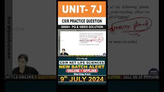 CSIR Practice Question  Unit 7 System Physiology  Topic J Endocrinology and reproduction [upl. by Reviere]