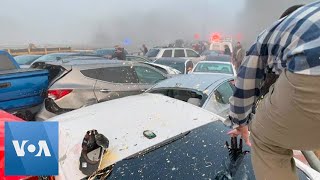 63 Car Pileup in Virginia Leaves 35 Injured [upl. by Nytram463]