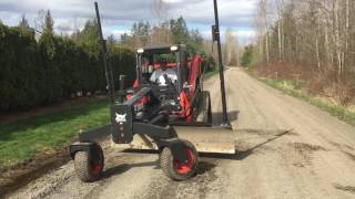 108  How to operate a Bobcat Grader on any Skid Steer Loader [upl. by Thorvald831]