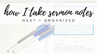 How To Take Sermon Notes  Neat and Organized [upl. by Philender]