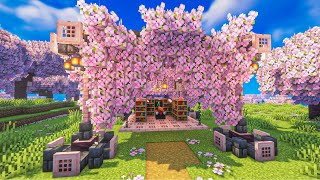 Minecraft 120 I How to Build a Cherry Blossom Enchantment Room [upl. by Aicelaf]