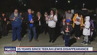 Family holds vigil 25 years after Teekah Lewis disappeared  FOX 13 Seattle [upl. by Lenad]